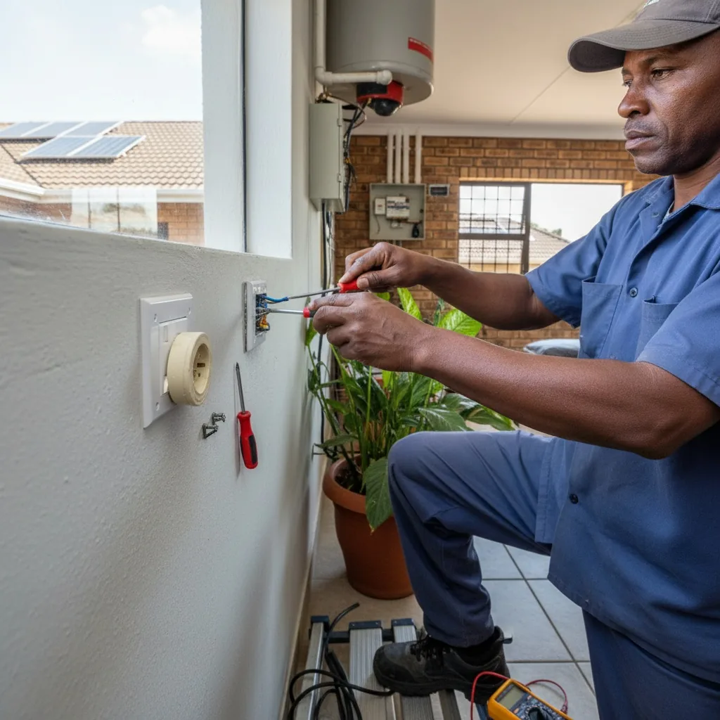 Electrician at work on a recent job in Durban — project 3