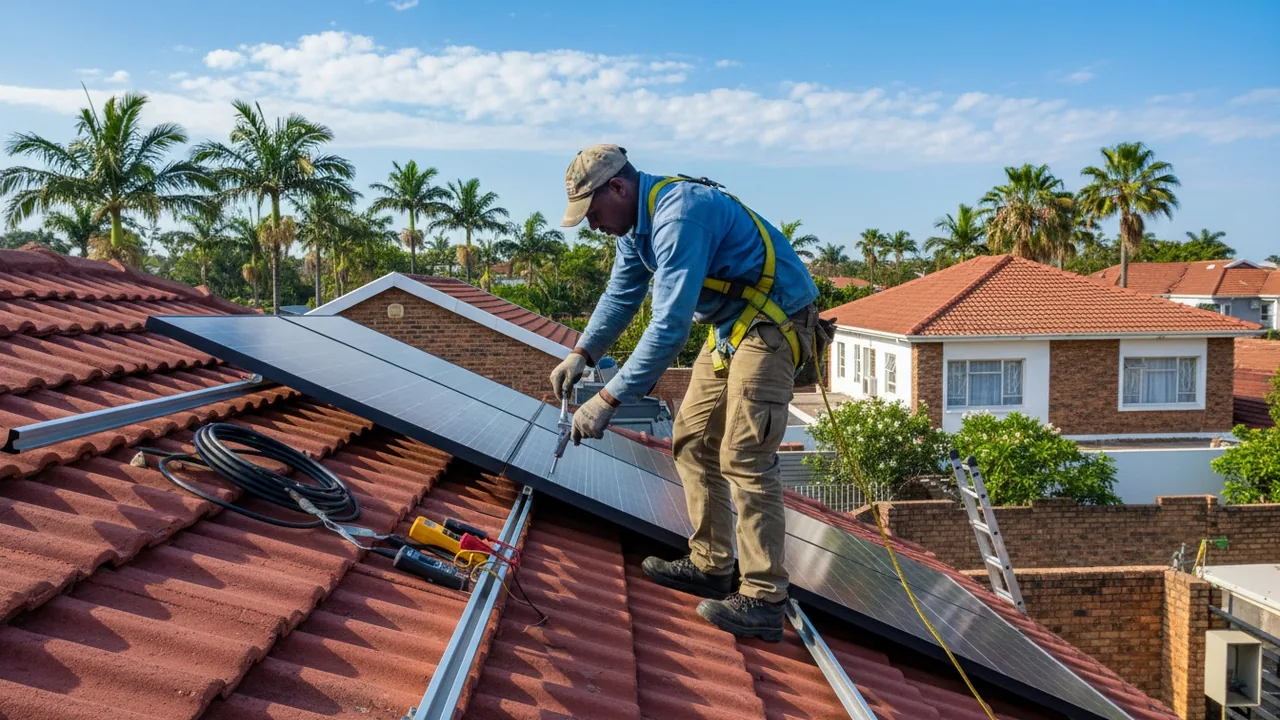 Durban electrician at work on a DB board